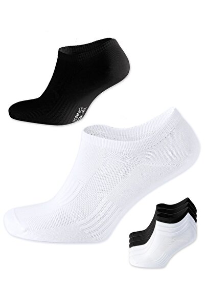 SONNORS 6 чифта дамски и мъжки спортни чорапи, маратонки, черно-бели, чорапи от органичен памук