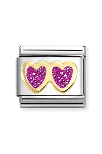 NOMİNATİON Composable Classic Dekoratif Link - Semboller Pırıltılı - Fuşya çi...