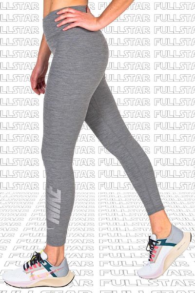 Nike Leggings One Diamond Shine 7/8 cu 2 buzunare cu strasuri Colanți de ridicare Gri