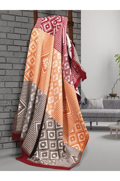 YGT Home Petra Cappadocia Double Cotton Tv Blanket - 180X220