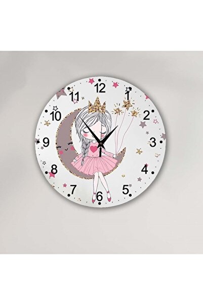 Genel Markalar Yuvarlak BİLGE LAZER Çocuk odasıDuvar Saati Retro Ahşap Beyaz ...