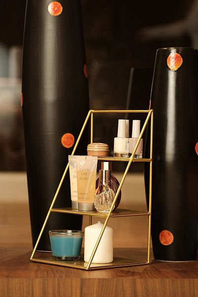 Rarart Concept Gold Pyramid 3 Tier Metal Organizer - Ράφι αξεσουάρ πολλαπλών χρήσεων - Stardust