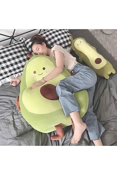 HAYALİNİZDEKİ MAĞZA Large Avocado Plush Pillow (Jumbo Size)