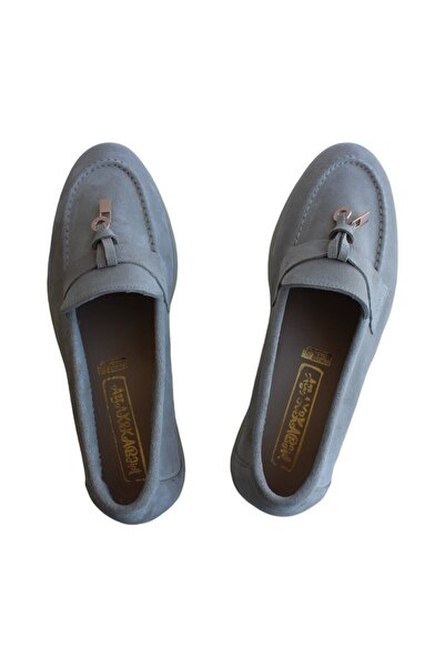 aayak&kabımofficial Hakiki Deri Açık Bej Süet Günlük Kadın Ayakkabı