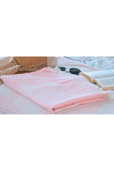 softstylehome Jacquard Coral Λεπτομερής 100% βαμβακερή πετσέτα μπάνιου Peshtemal διπλής στρώσης