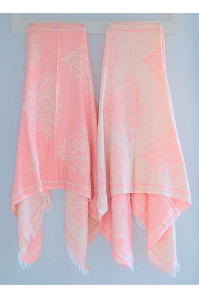 softstylehome Jacquard Coral Λεπτομερής 100% βαμβακερή πετσέτα μπάνιου Peshtemal διπλής στρώσης