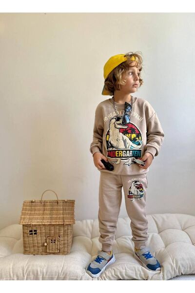 YİGİT BUTİK Boy's Set - Yigit Boutique Dinosaur Printed
