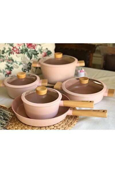 NEOFLAM Blossom 9 Parça Tencere Tava Seti