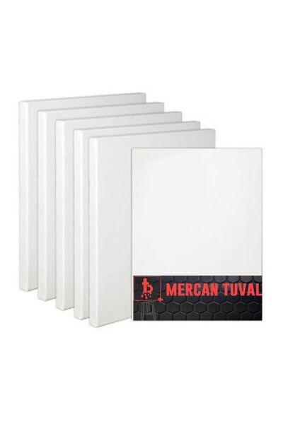 mercan tuval 35x50 Cm 5'li Paket Arkadan Zımbalı 35505