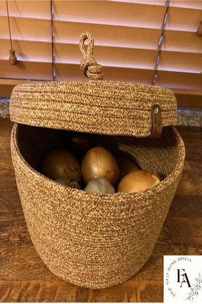 ERSU AHAT HOME DESİGN ملابس منسوجة بغطاء من قش الجوت مقاس 25 × 15 - منظم للحمام والمطبخ متعدد الأغراض