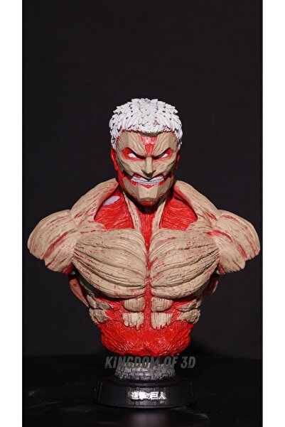 Kingdom of 3D Attack on Titan Armored Titan Büst, Eren Titan, Anime Figür Koleksiyonu