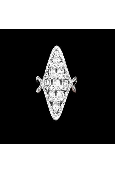 neslyaccessories Zirkon Taşlı Rodyum Yüzük