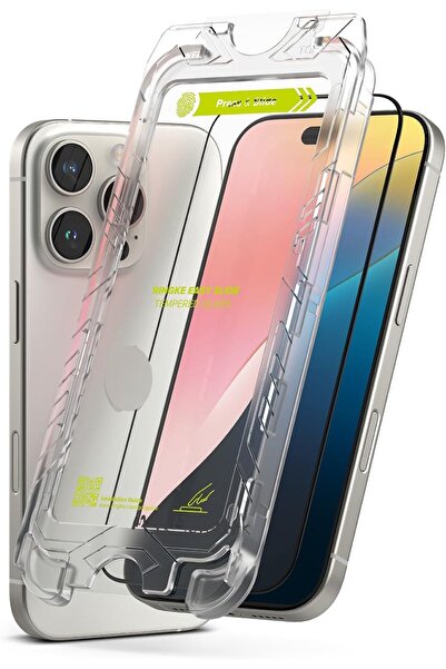 m.tk moveteck İphone 16 Pro Max Uyumlu Ekran Koruyucu Cam Uygulama Aparatlı K...