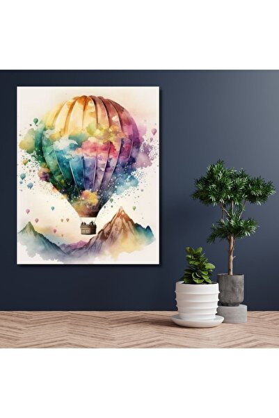 LİLYHOBBYLAND Sayılarla Boyama  Renkli Baskılı  Hobi Seti (Çerçeveli) 40X50 c...