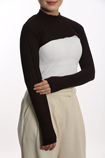 Modamelita Neck Collar Sleeve-Bitter Brown