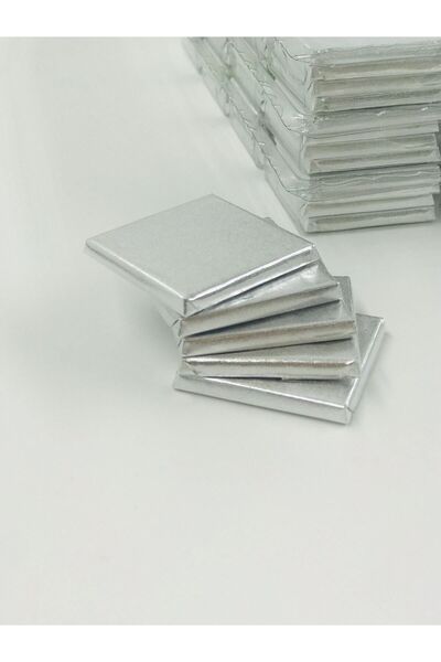 TuNa Chocolate Tuna Çikolata Sargılı Sütlü Madlen Gümüş 72 Adet Ikramlık Çikolata