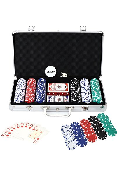 EXENET Premium Seri Özel Metal Çantalı Profesyonel Poker Seti 300 Çip Casino ...
