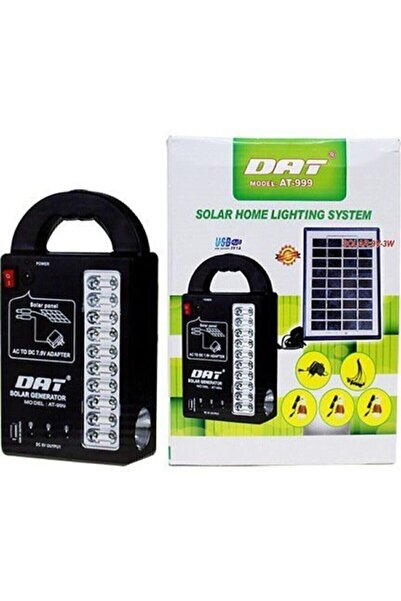 DAT Solar Güneş Enerjili Aydınlatma Sistemi Kamp Lambası 3 Adet Lambalı