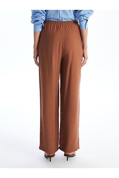 LC Waikiki Women's Straight Cut Elastic Waist Pants