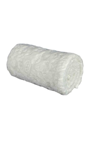 Bahar White Plush Baby Blanket - 110X90Cm