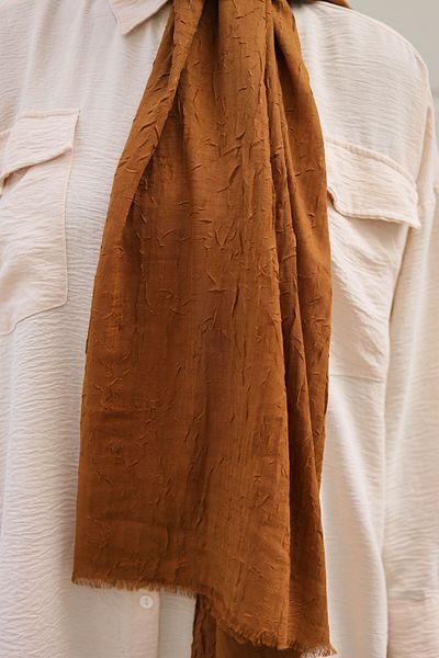 shalby Μπαμπού Crash Shawl Hijab Chestnut