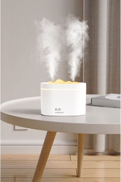 asua H2o Humidifier 800 ml Ultrasonik Hava Nemlendirici Double Spray Buhar Ma...