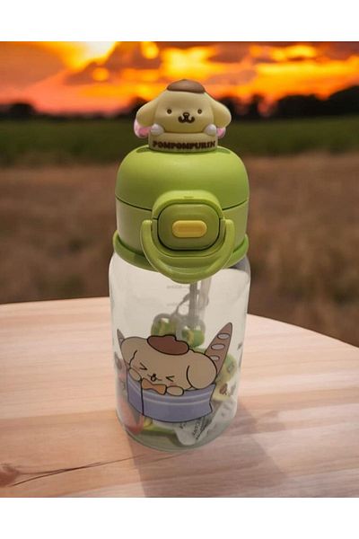 Luca Mia Sanrio Pompompurin Melody 550ml Water Bottle with Kuromi Character