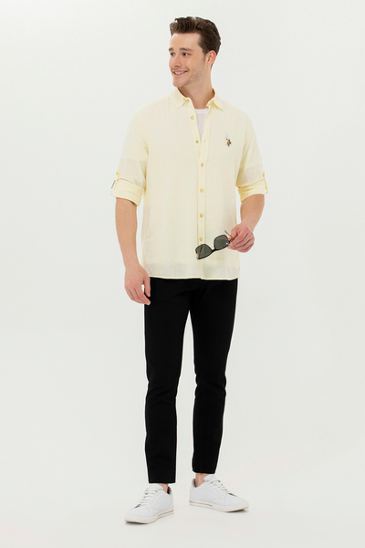 U.S. Polo Assn. بنطال قماش / تشينو أسود للرجال 50266049-VR046