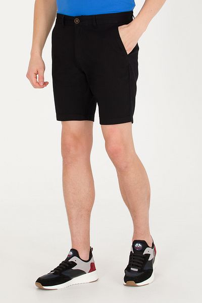 U.S. Polo Assn. Ανδρικό μαύρο υφαντό σορτς 50266070-VR046