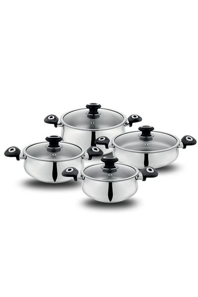 Schafer Cordell Steel Cookware Set-8 Pieces-black
