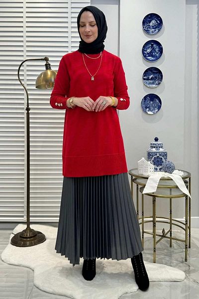 Rabia Şamlı Πλεκτό τούνικ Wise Red