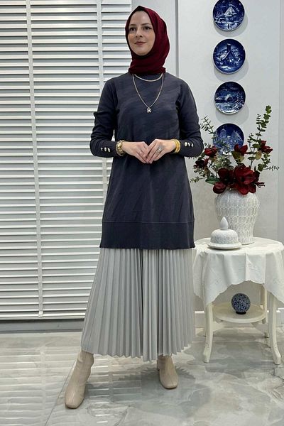 Rabia Şamlı Πλεκτό τούνικ Bilge Anthracite