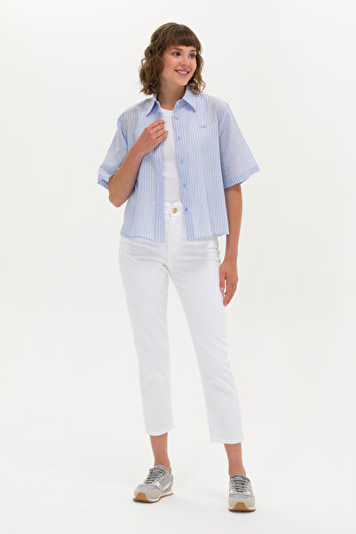 U.S. Polo Assn. Kadın Beyaz Mom High Waist Fit Jean Pantolon 50266286-DN0015