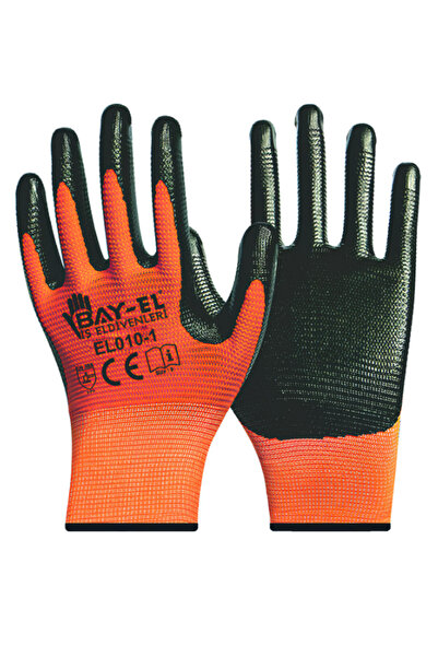 Baytec BAY-TEC ZEBRA ELDİVEN 1/2 9 (TURUNCU-SİYAH)