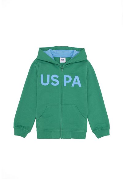 U.S. Polo Assn. Hanorac verde pentru băiat - Model de bază50266093-VR054