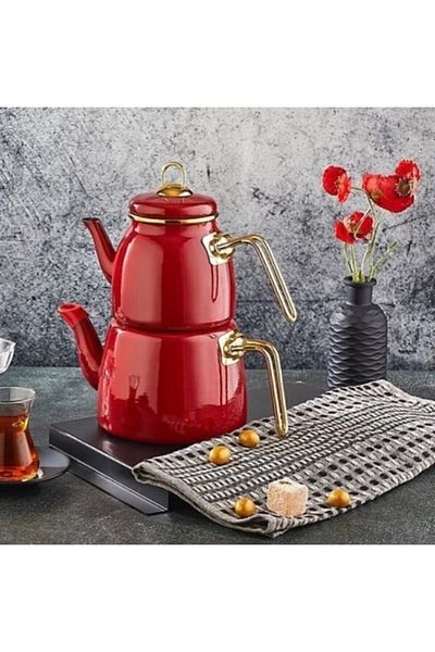 Paçi Enamel Luxury Teapot Set with Different Color Options