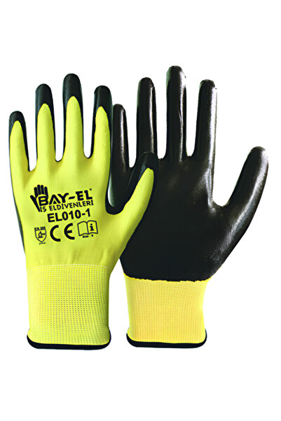 Baytec BAY-TEC ORJİNAL ELDİVEN 1/2 10 (SARI-SİYAH)