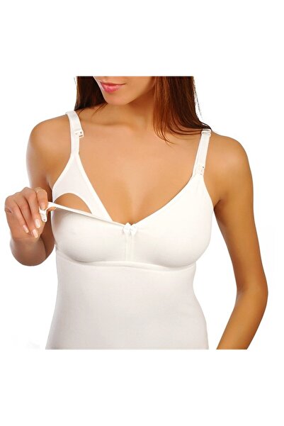 Sema Bebe قميص داخلي للرضاعة الطبيعية أبيض مقاس 80