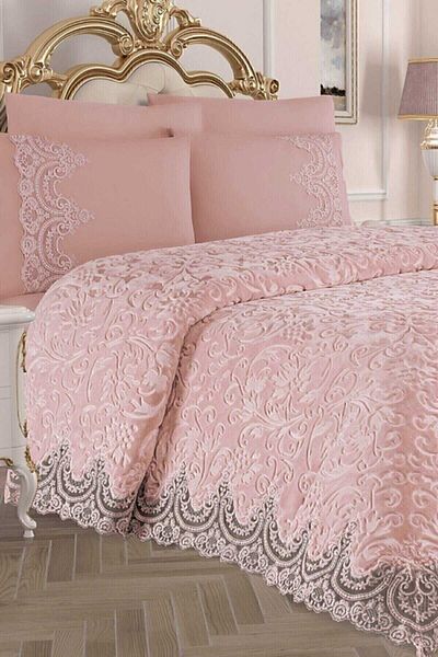 Arus French Lace Blanket Set Powder Dowry Set