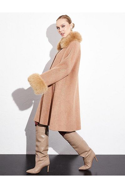 Kayra Premium παλτό από μαλλί Alpaca Camel