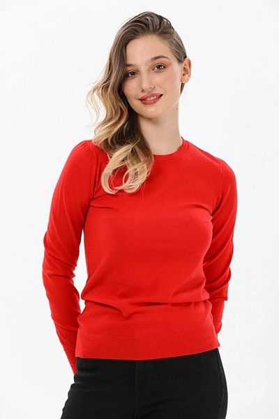 Fashion Friends Red Crew Neck Sweater