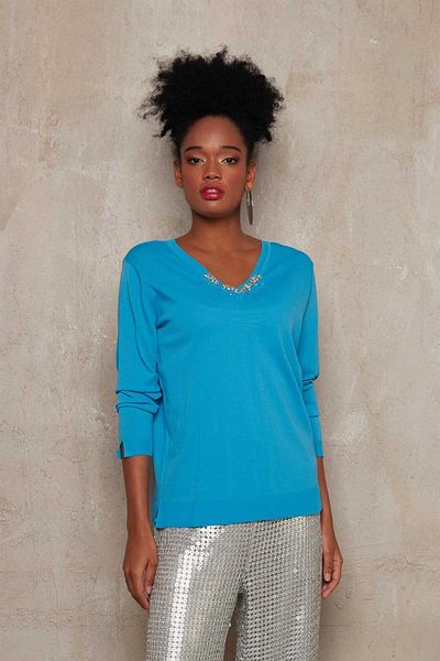 Two Mail Tricotaj Malibu - Detaliat Broderie