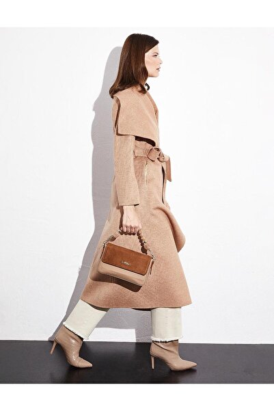 Kayra Premium μάλλινο παλτό διπλής όψης Camel εξωτερικού χώρου