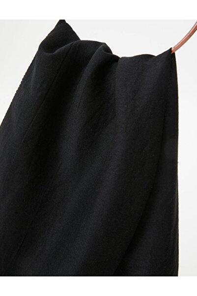Kayra Soft Krash Şal Siyah