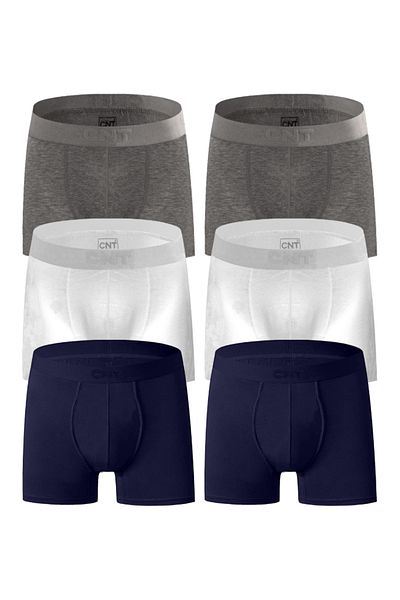 CNT Men's 6 Pieces Cotton Lycra Premium Quality Boxers in Special Box