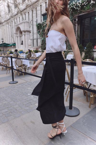 Suud Collection Černá lněná sukně Noli