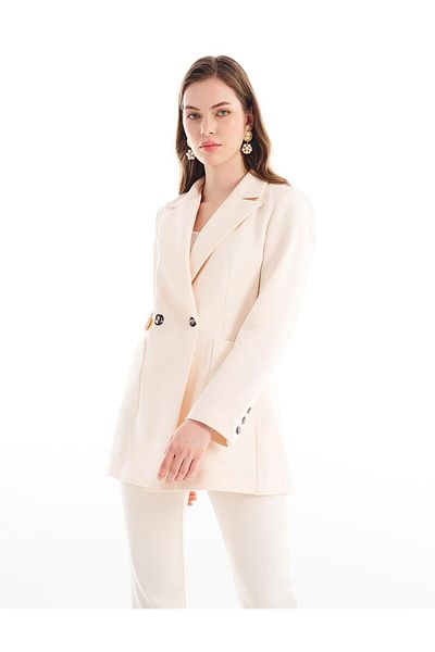 KYR Jachetă Blazer de bază Vanilie