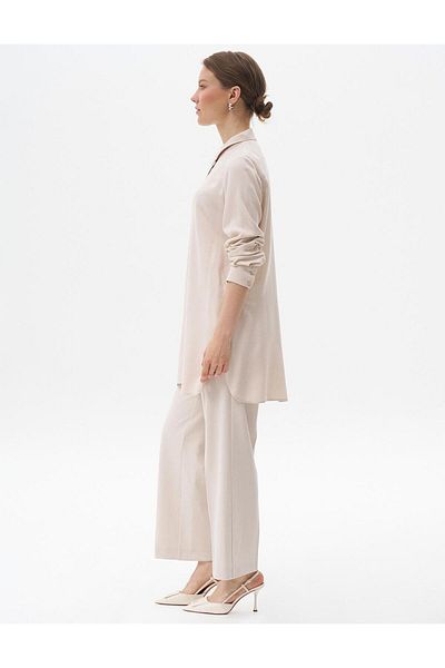 Kayra Stone Colored Hidden Basic Tunic