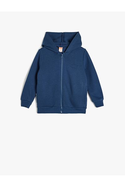 Koton Hooded Basic Sweatshirt - Zippered Hoodie