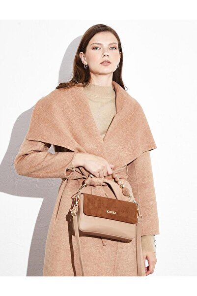 Kayra Premium μάλλινο παλτό διπλής όψης Camel εξωτερικού χώρου